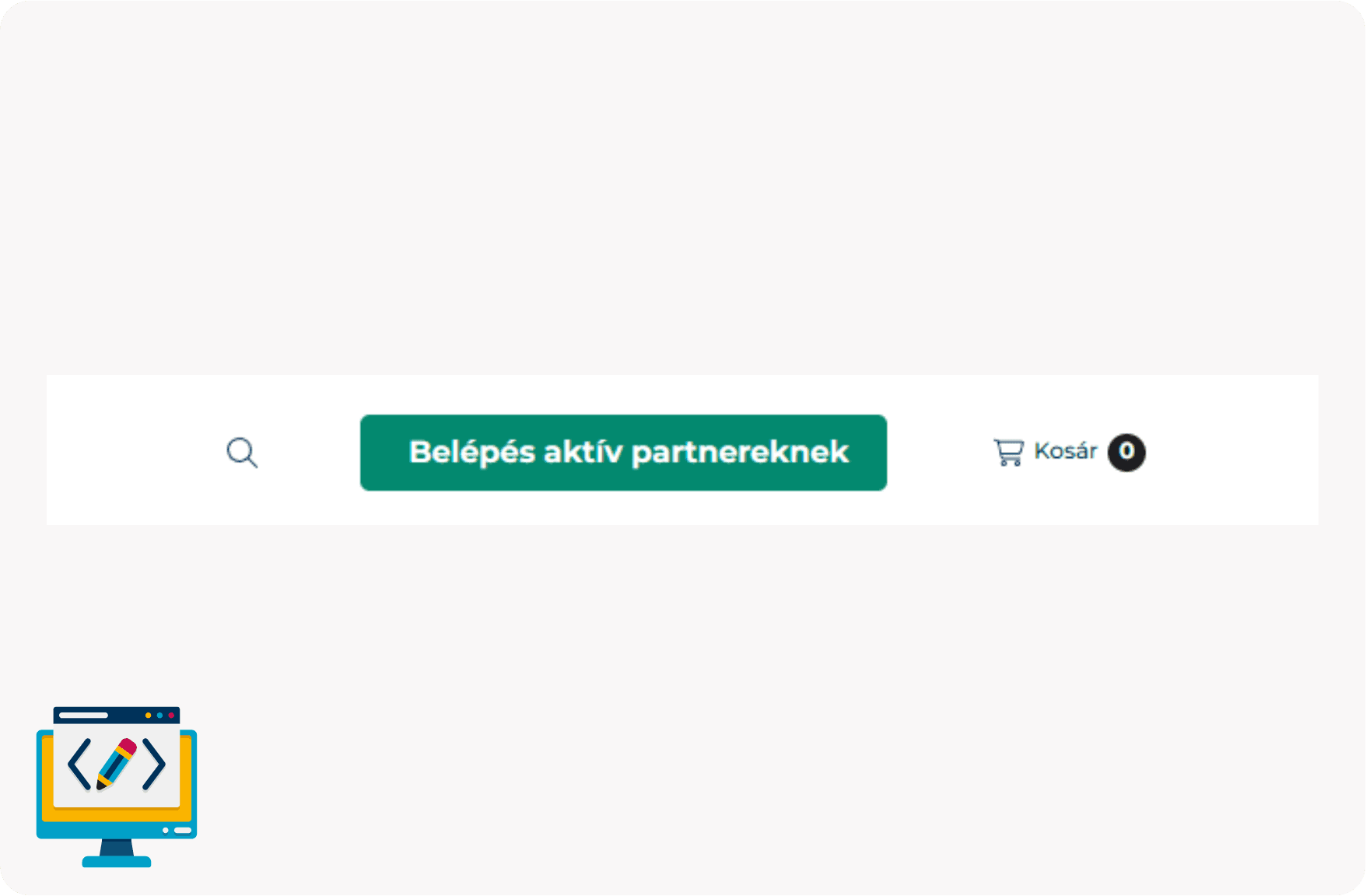 Partner belépési gomb fejlesztés