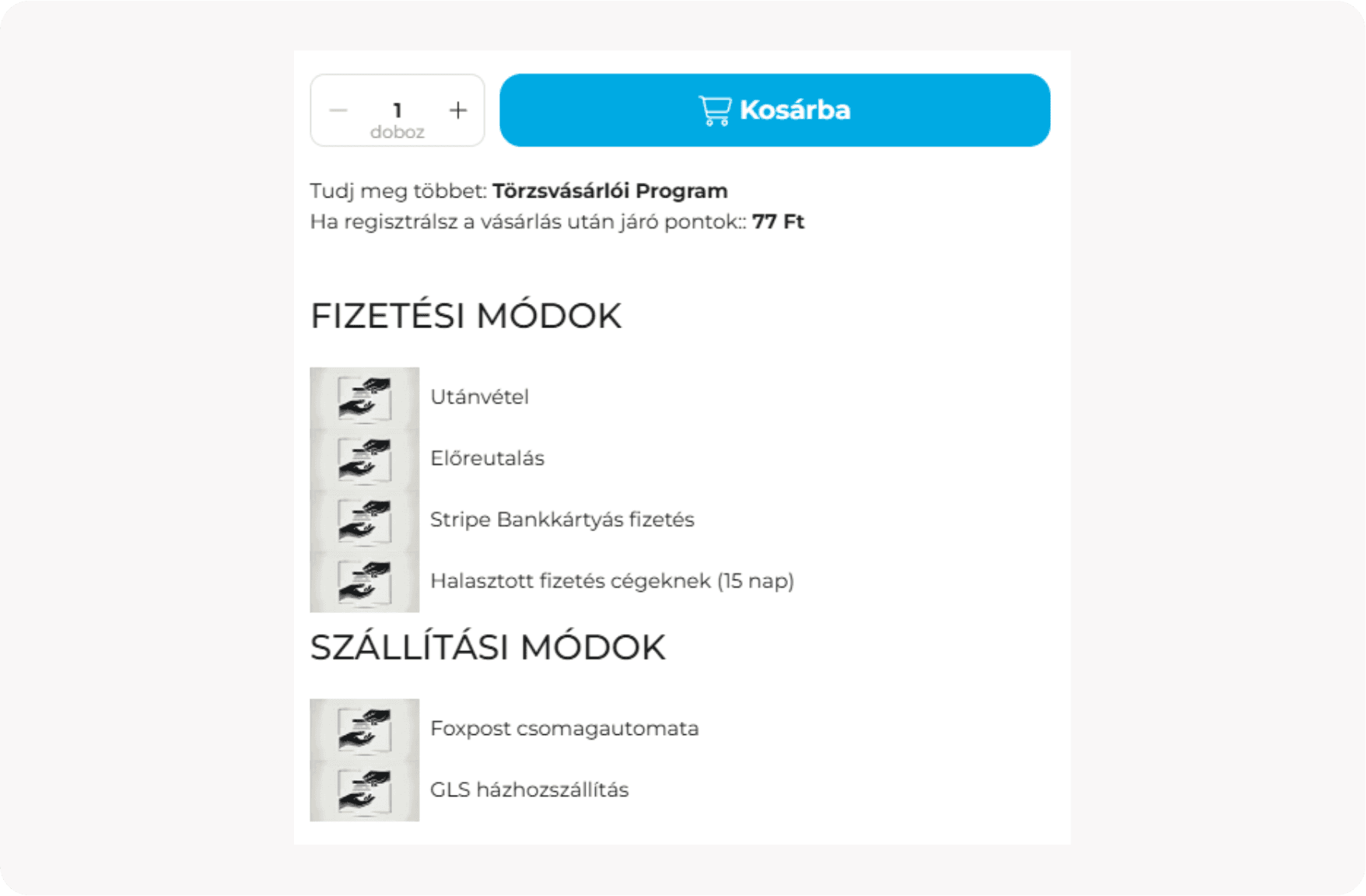 Szállítás-Fizetés Infobox
